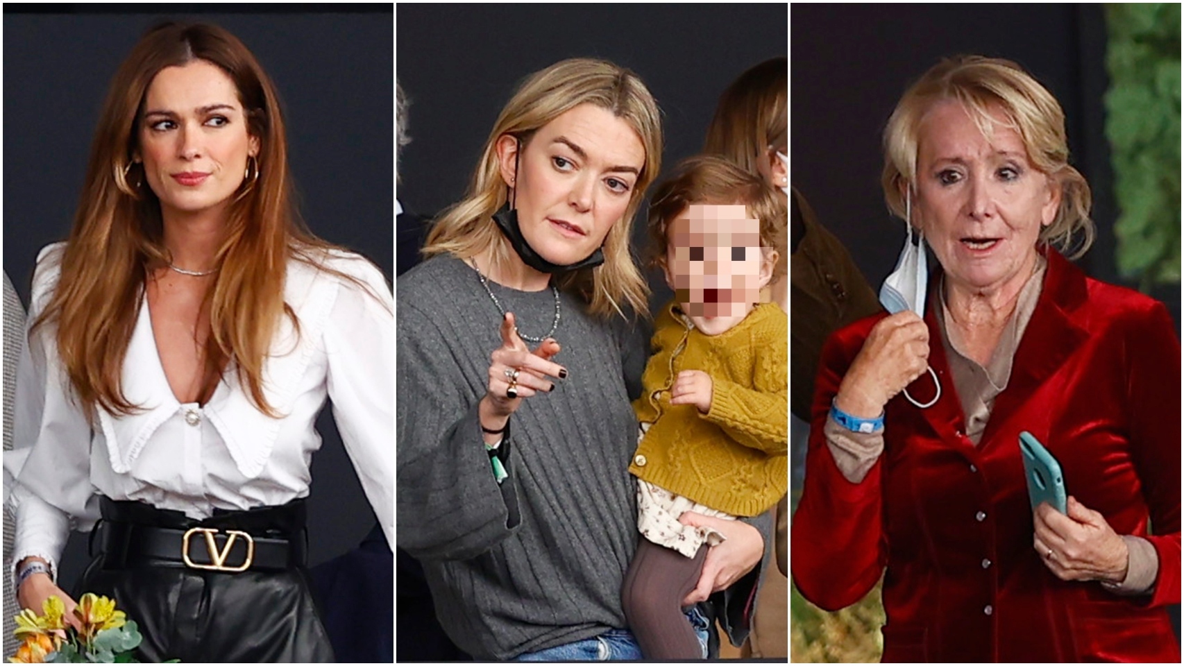 Mar Saura, Marta Ortega y Esperanza Aguirre en la Madrid Horse Week.