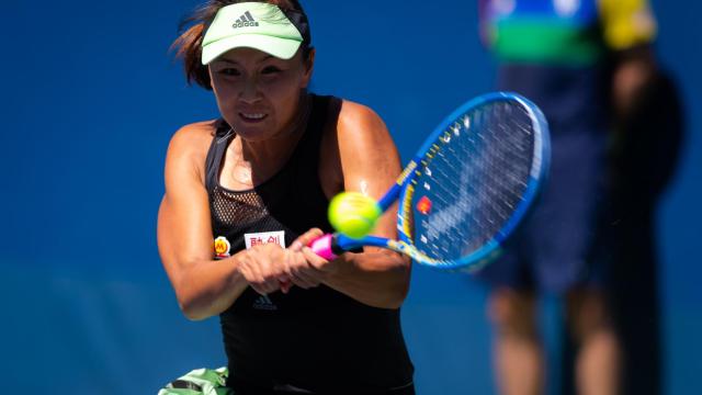 Peng Shuai durante un partido en el US Open