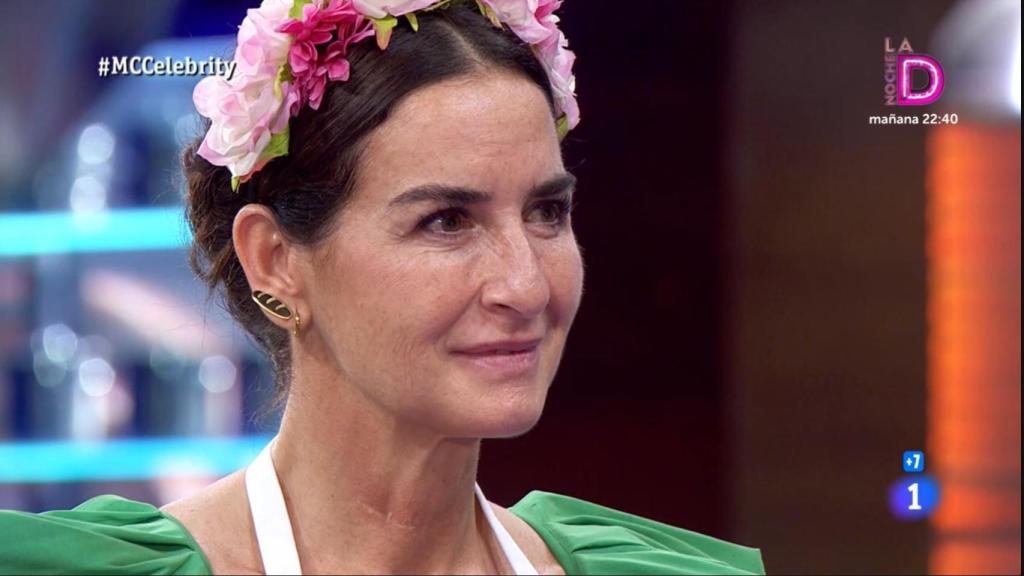 Belén López escuchando la valoración de la primera prueba.