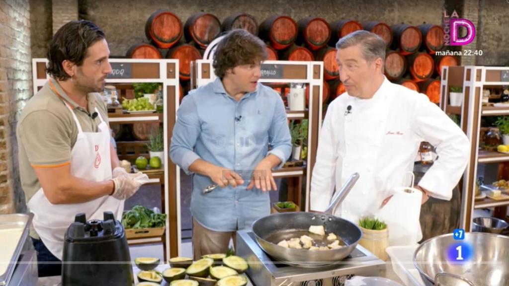 David Bustamante en un momento de caos en cocina durante la segunda prueba.