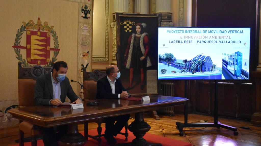 Presentación del proyecto del ascensor de Parquesol, financiado con fondos europeos
