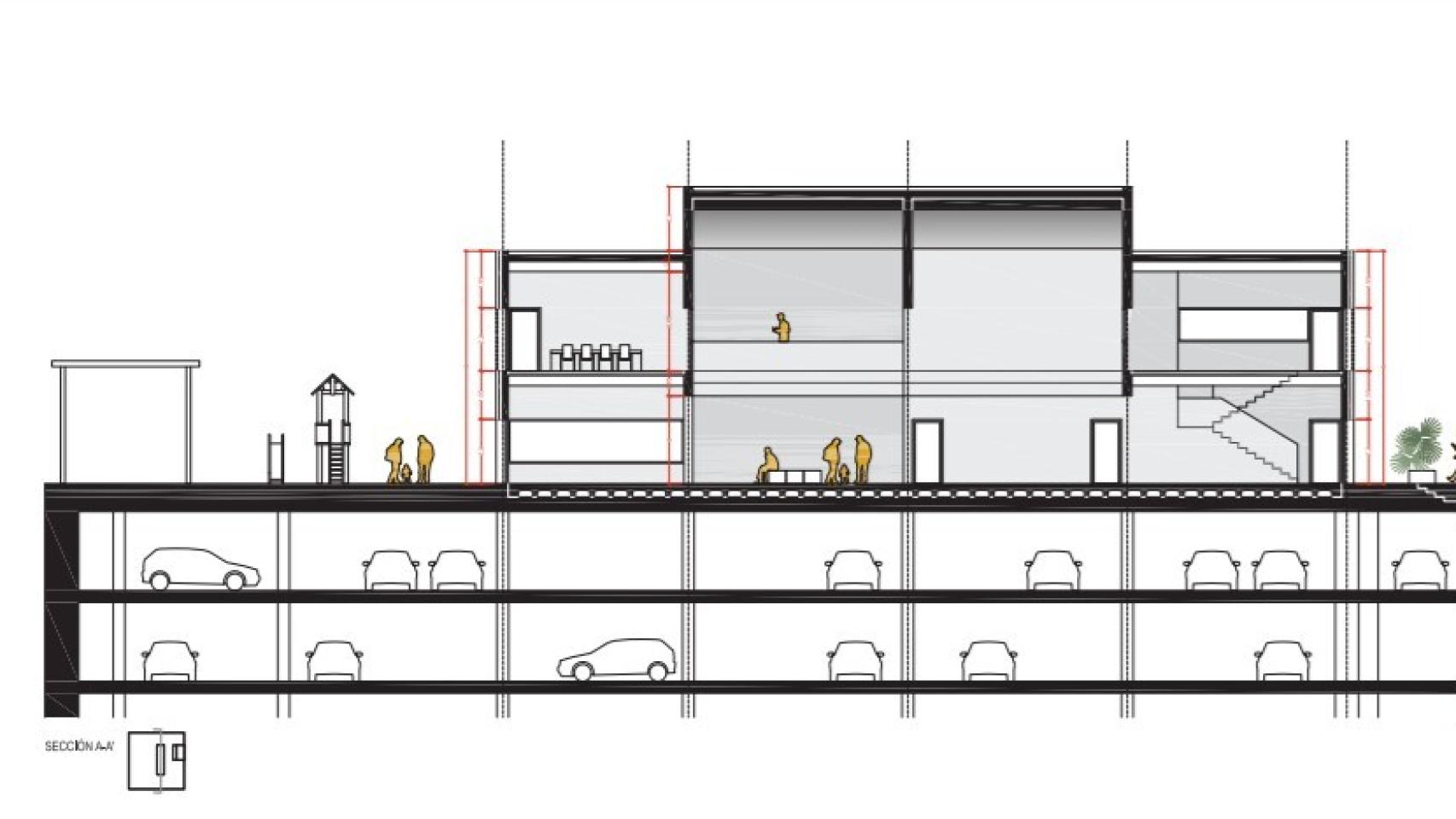 Diseño del centro ciudadano proyectado en la calle La Era, en Málaga capital.