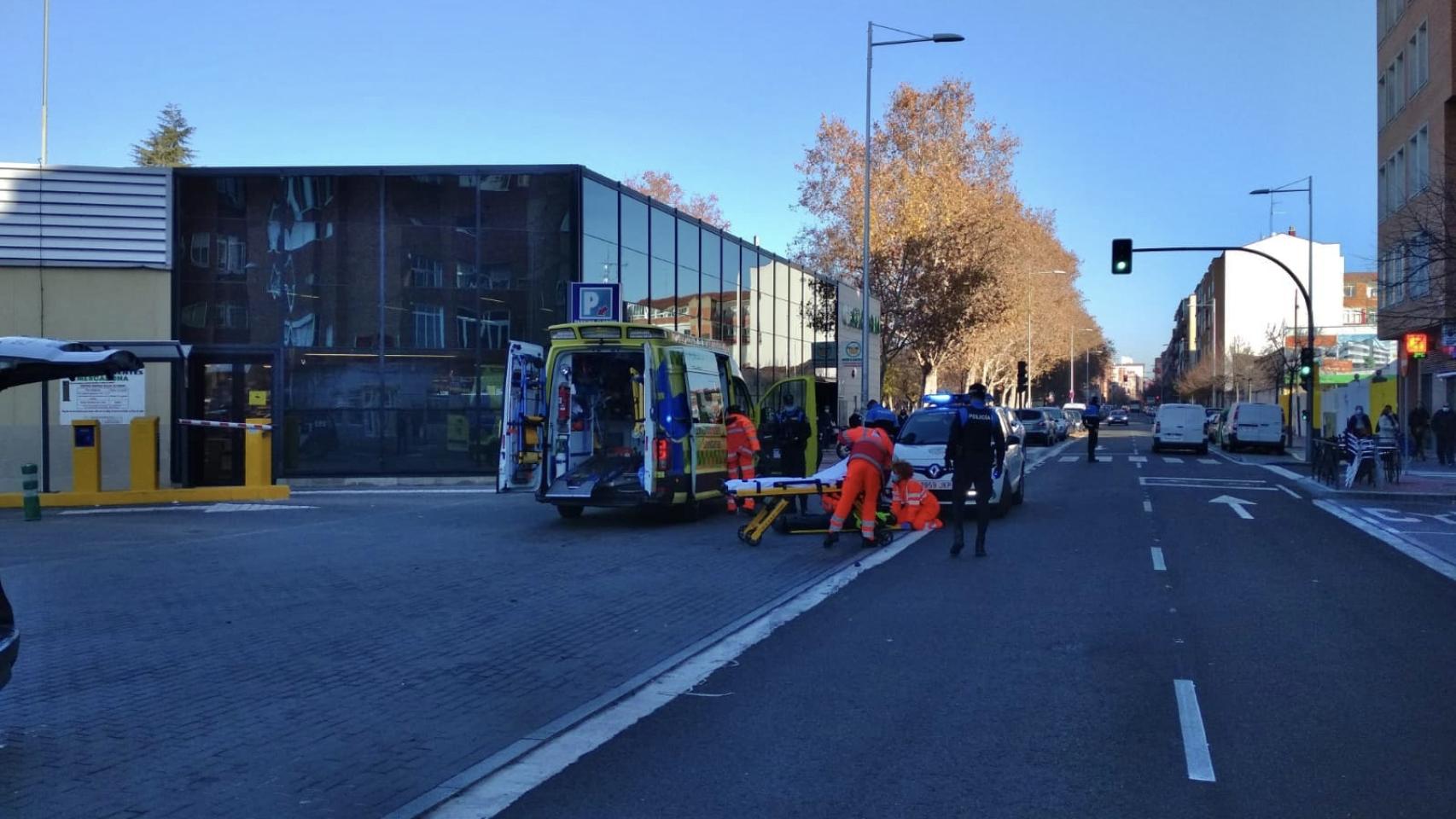 El accidente en Arca Real. Fotografía: Policía Municipal Valladolid