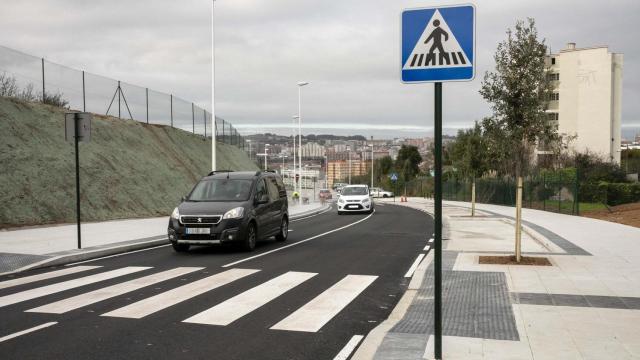 Acceso al barrio de Xuxán, en A Coruña.