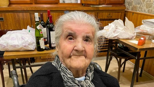 Carmen Rivera Magariños, Carmucha, en su 105 cumpleaños.