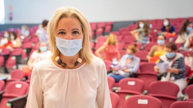 La directora de la Organización Nacional de Trasplantes (ONT), Beatriz Domínguez-Gil en el curso de Verano de la UR.