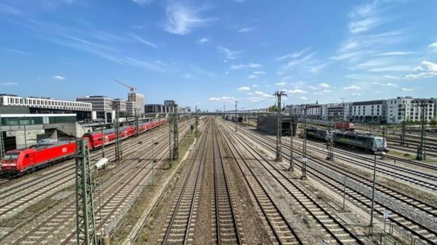 La estación de tren de Múnich afectada.