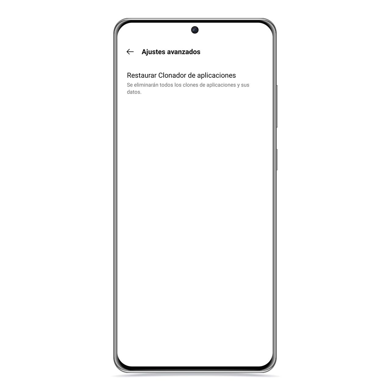 Ajustes avanzados clonación