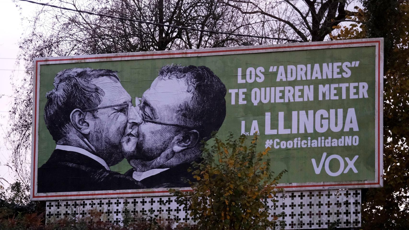 El cartel diseñado por Vox Asturias.