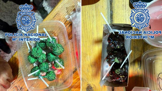 Golosinas y dulces adulterados en  venta a través de una asociación cannábica en Dénia.