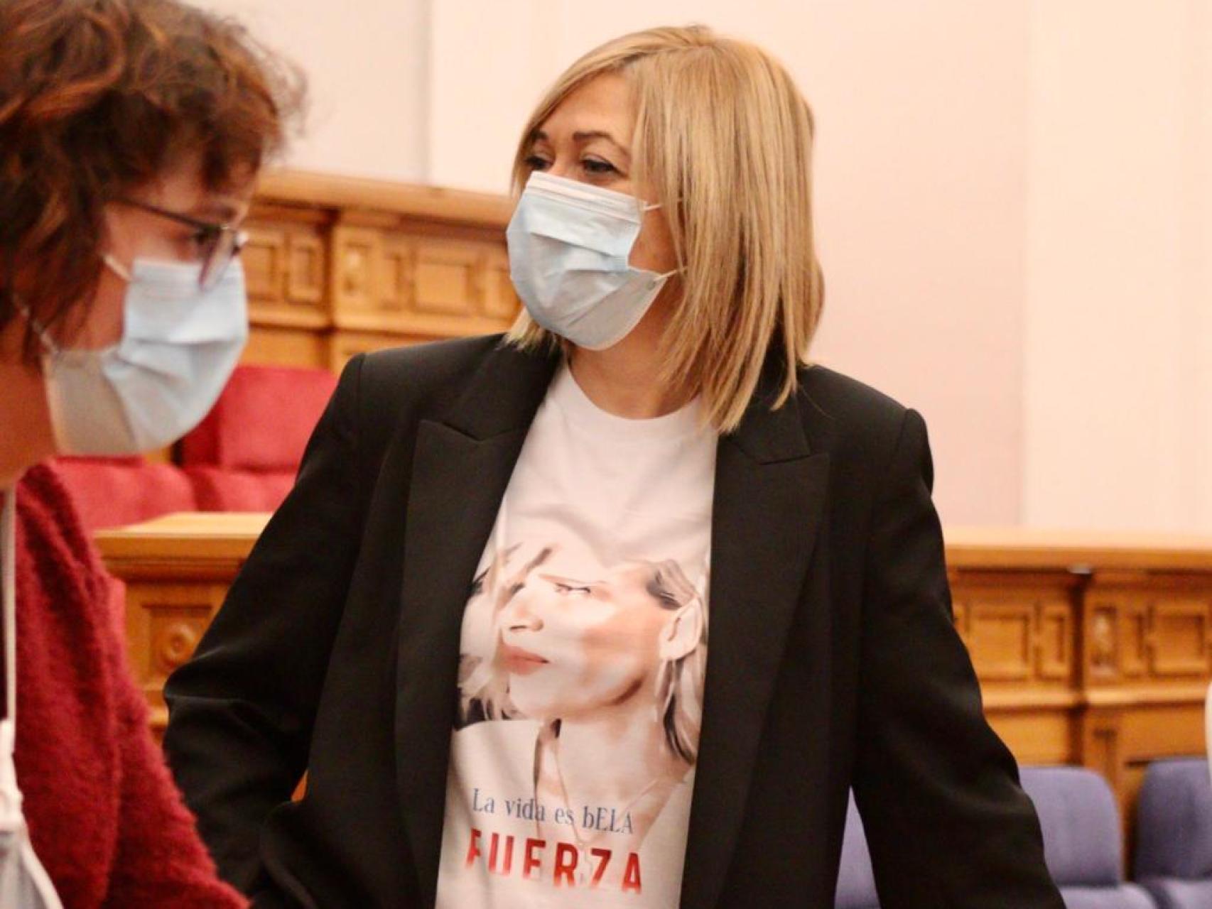 Carmen Picazo, este jueves en las Cortes de Castilla-La Mancha.