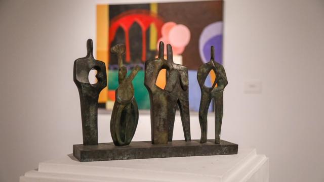 Una de las esculturas expuestas en la muestra de Aplama.