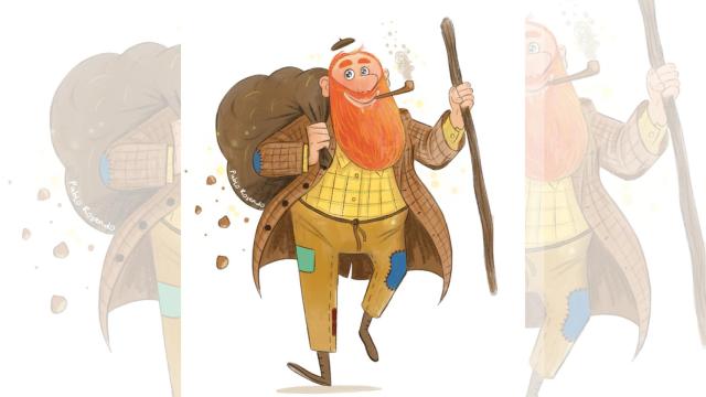 Ilustración de O Apalpador del artista gallego Pablo Rosendo.