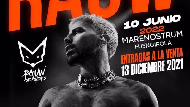 Rauw Alejandro elige Fuengirola el 10 de junio como fecha exclusiva en Andalucía de su gira mundial