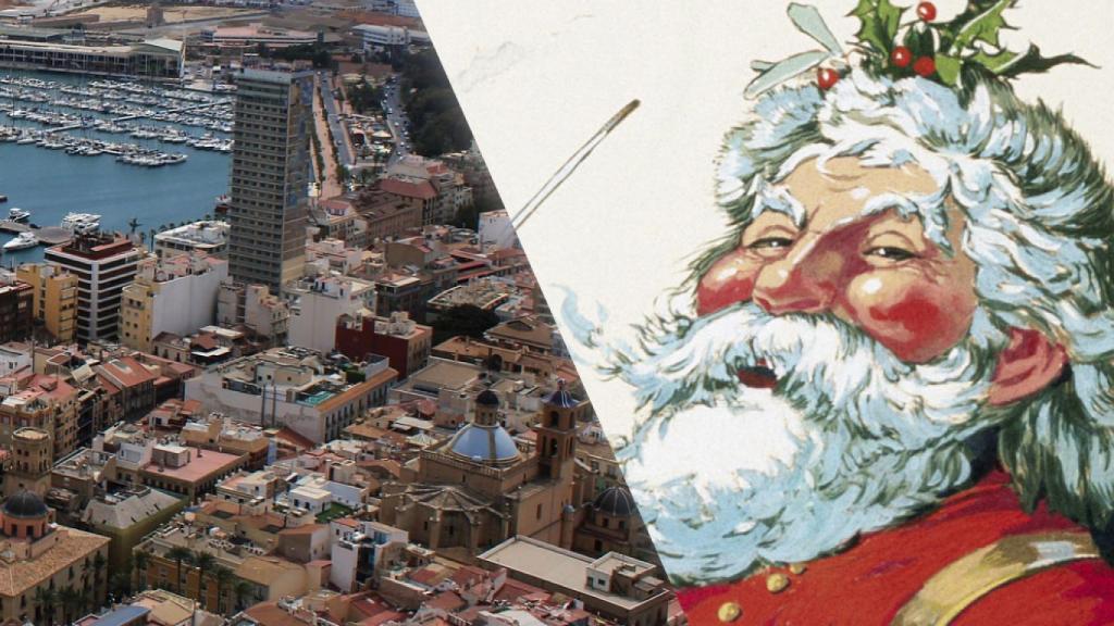 La Concatedral de San Nicolás en el centro de Alicante, y uno de los dibujos de Thomas Nast.