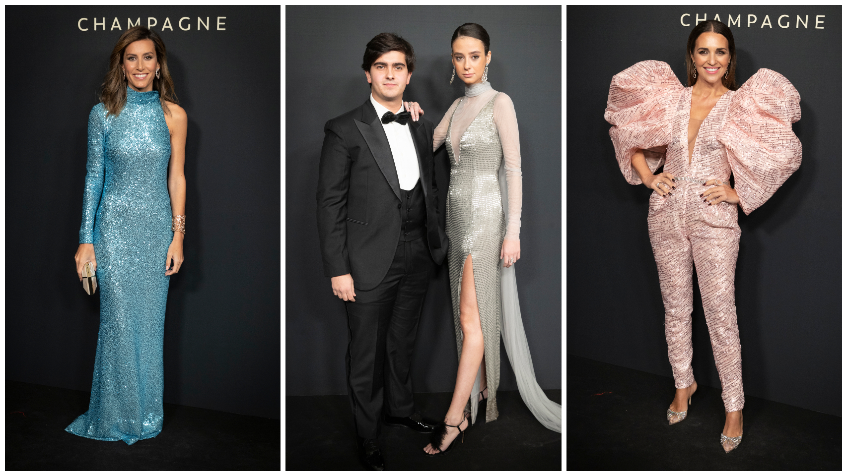 Ana Boyer, Victoria Federica y su novio, el DJ Jorge Bárcenas, y Paula Echevarría, en la alfombra roja de la fiesta de fiesta de Moët & Chandon Effervescence.