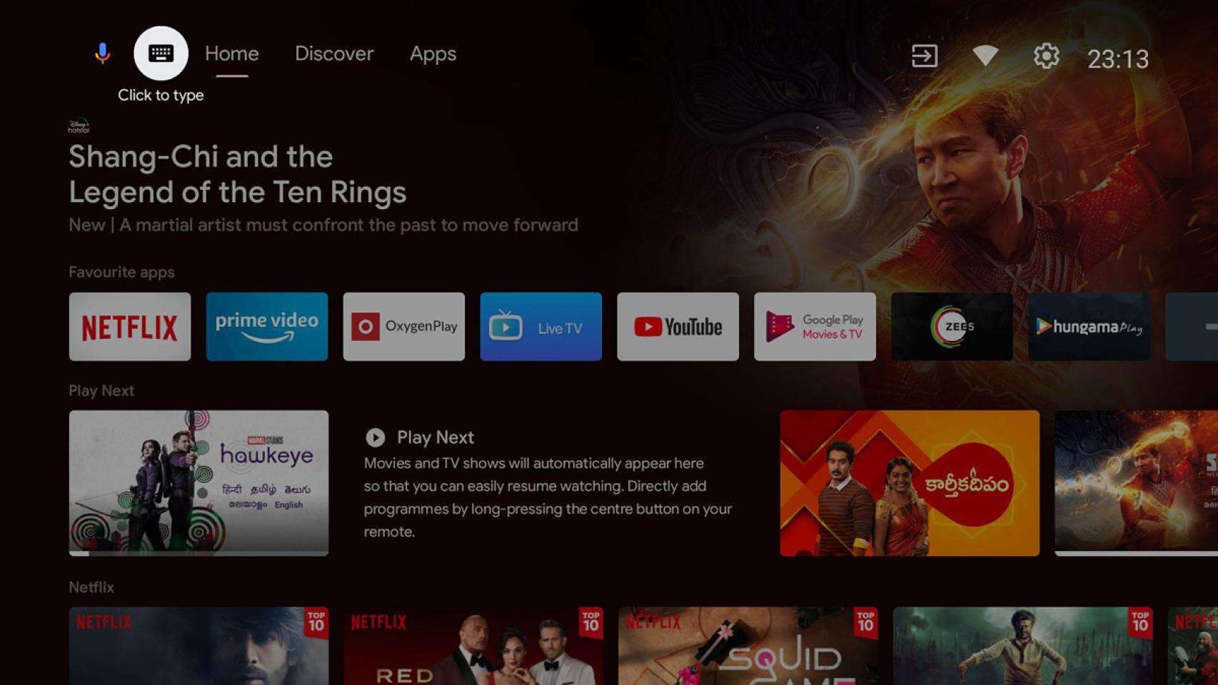 Android TV con la interfaz de Google TV