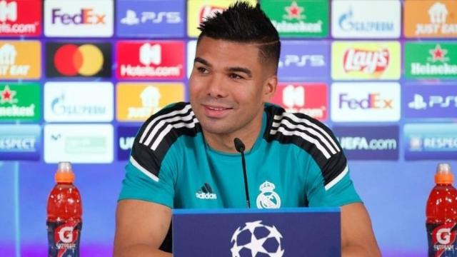 La rueda de prensa de Casemiro en la previa del Real Madrid - Inter de Milán de la Champions League