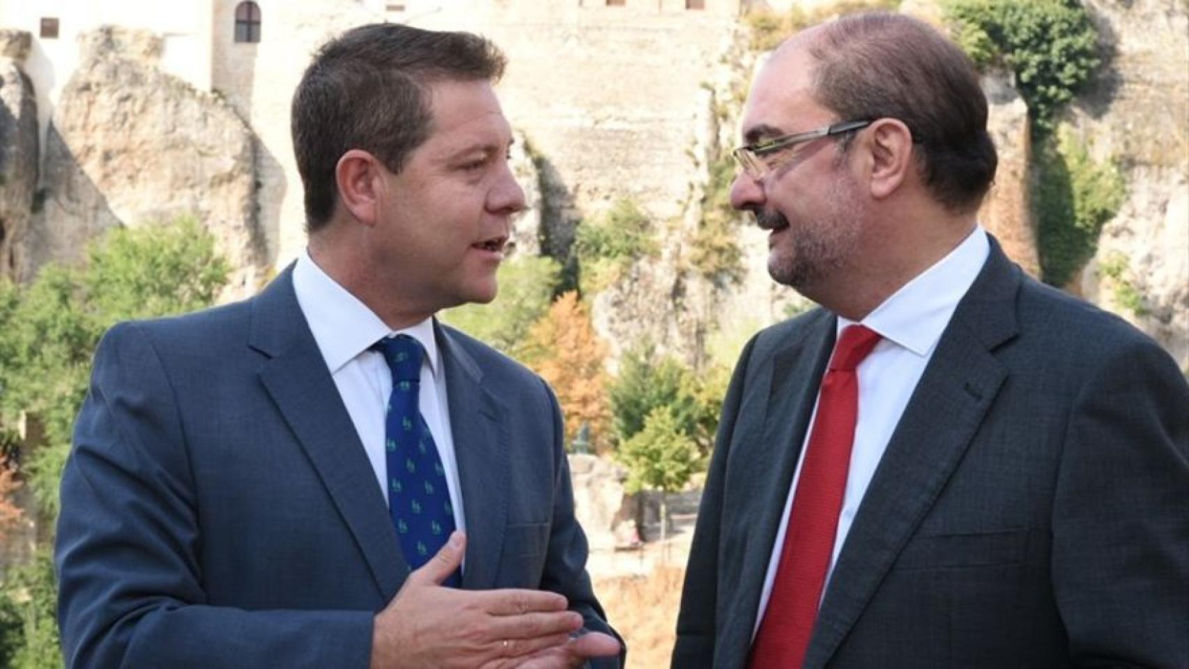 Emiliano García-Page y Javier Lambán, en una imagen de archivo de la Junta de Castilla-La Mancha