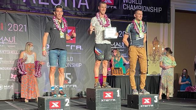 Javier Megía Ciudad en el podio. Foto: Ayuntamiento de Calzada de Calatrava