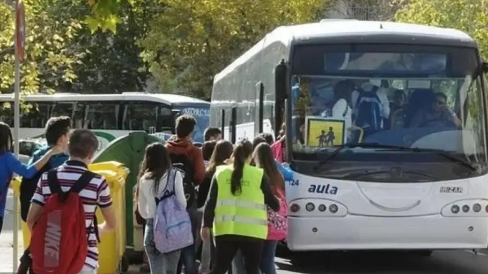 Imagen de un autobús escolar en Valladolid