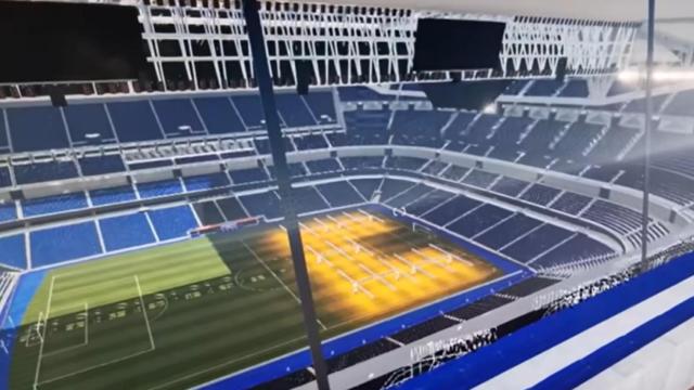 La vista del Santiago Bernabéu desde el restaurante