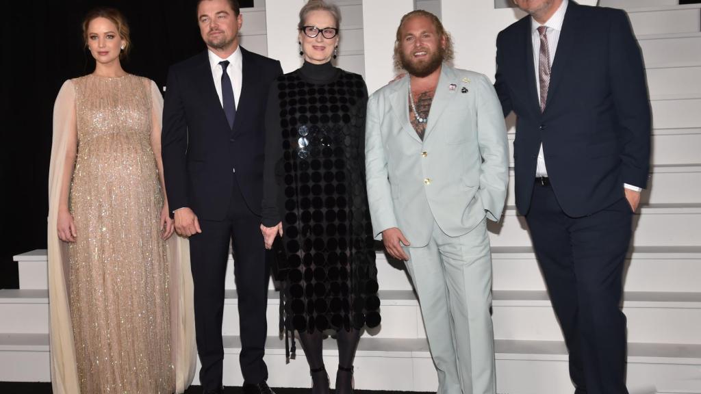 Lawrence y McKay en la premiere mundial de 'No mires arriba'.