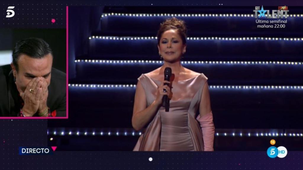 Luis Rollán enterándose en directo de la muerte de Ana Martín, la madre de Isabel Pantoja.