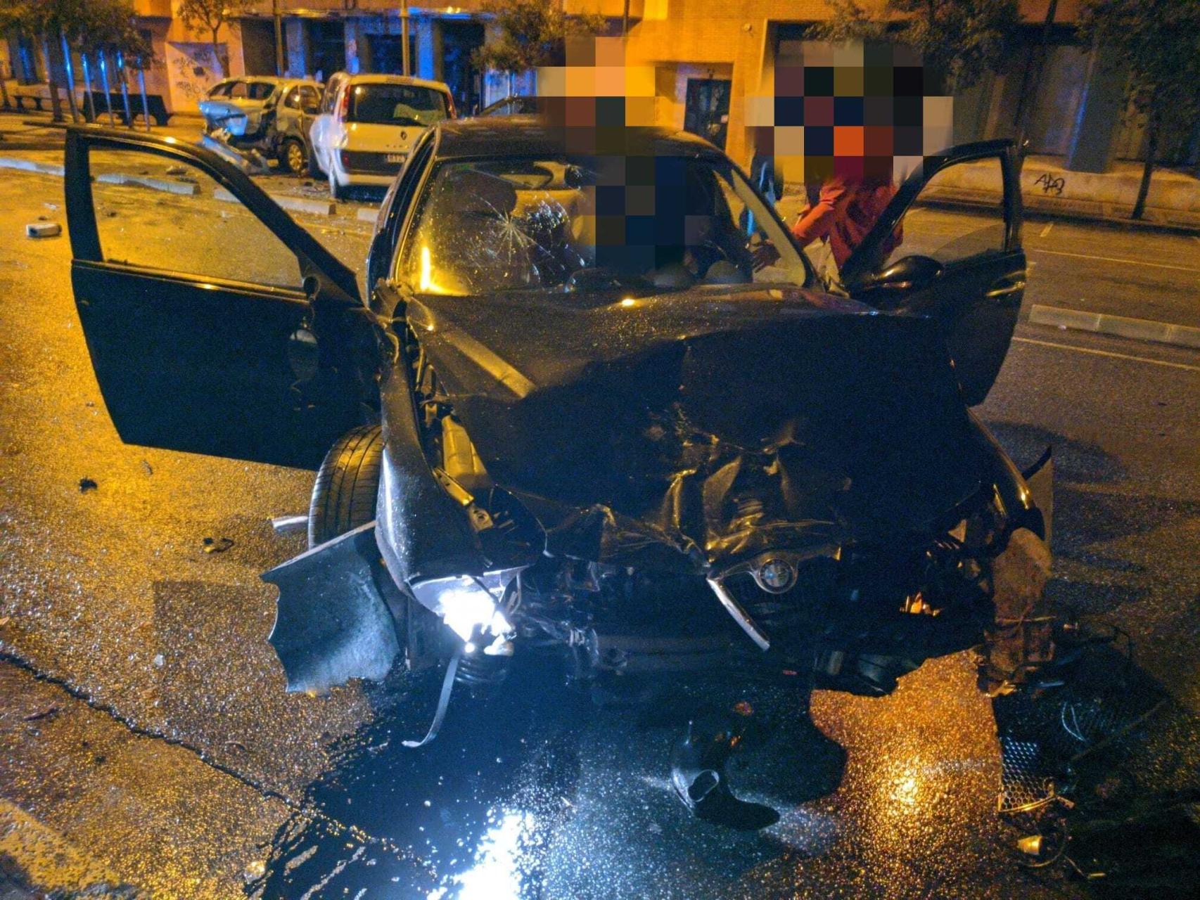 Estado del coche accidentado