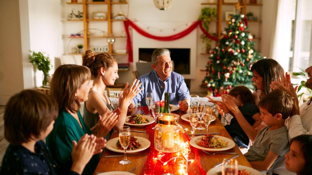 La mesa puesta en Navidad