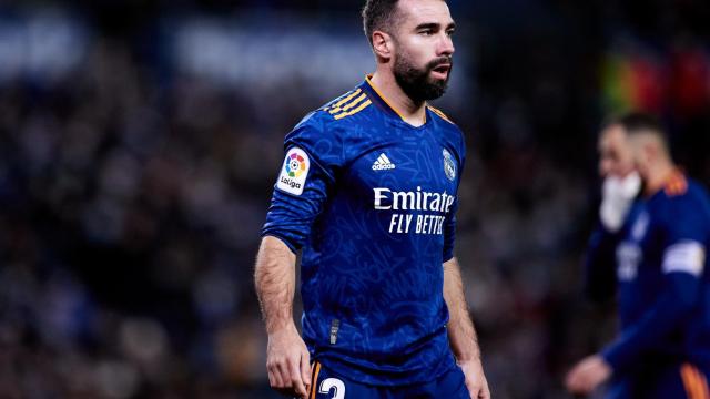 Dani Carvajal, en un partido del Real Madrid de La Liga 2021/2022