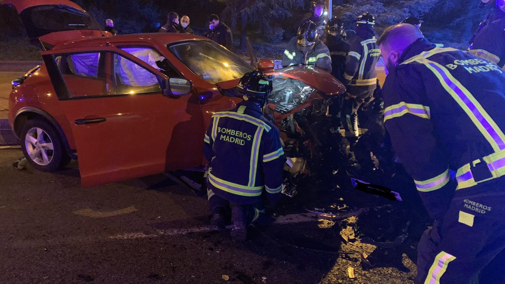 Estado del vehículo kamikaze tras el impacto.