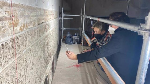 La alcaldesa de Toledo, Milagros Tolón, este domingo en el Corral de Don Diego
