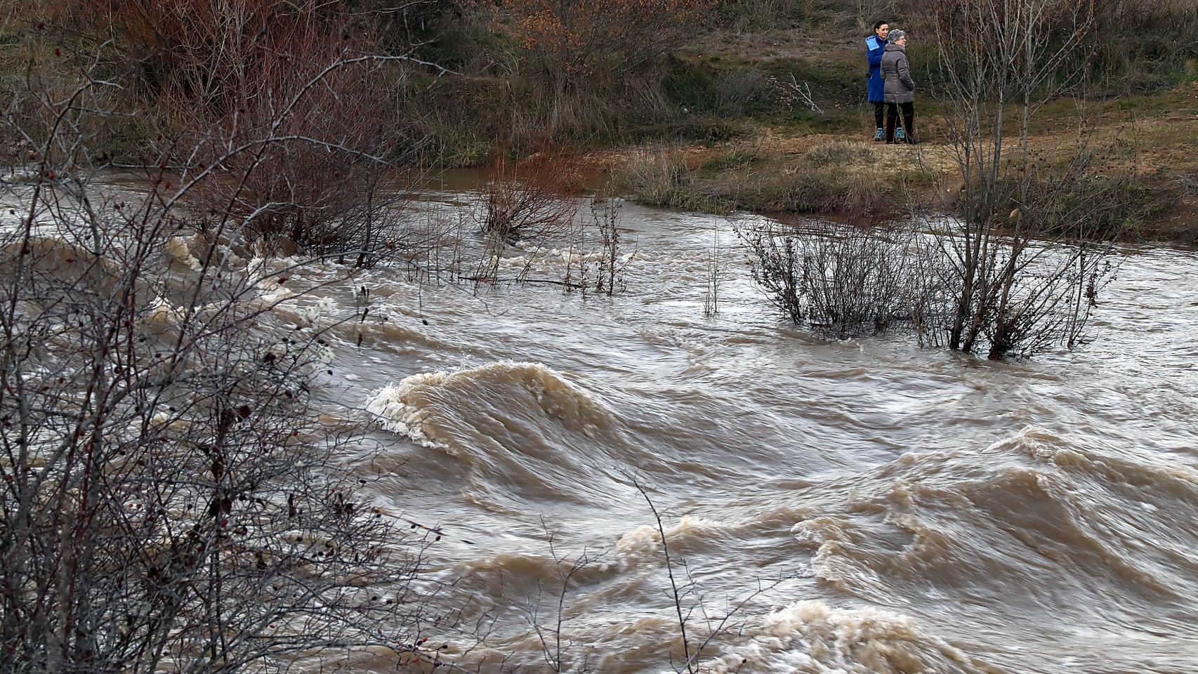 El río Bernesga a su paso por Alija de la Ribera