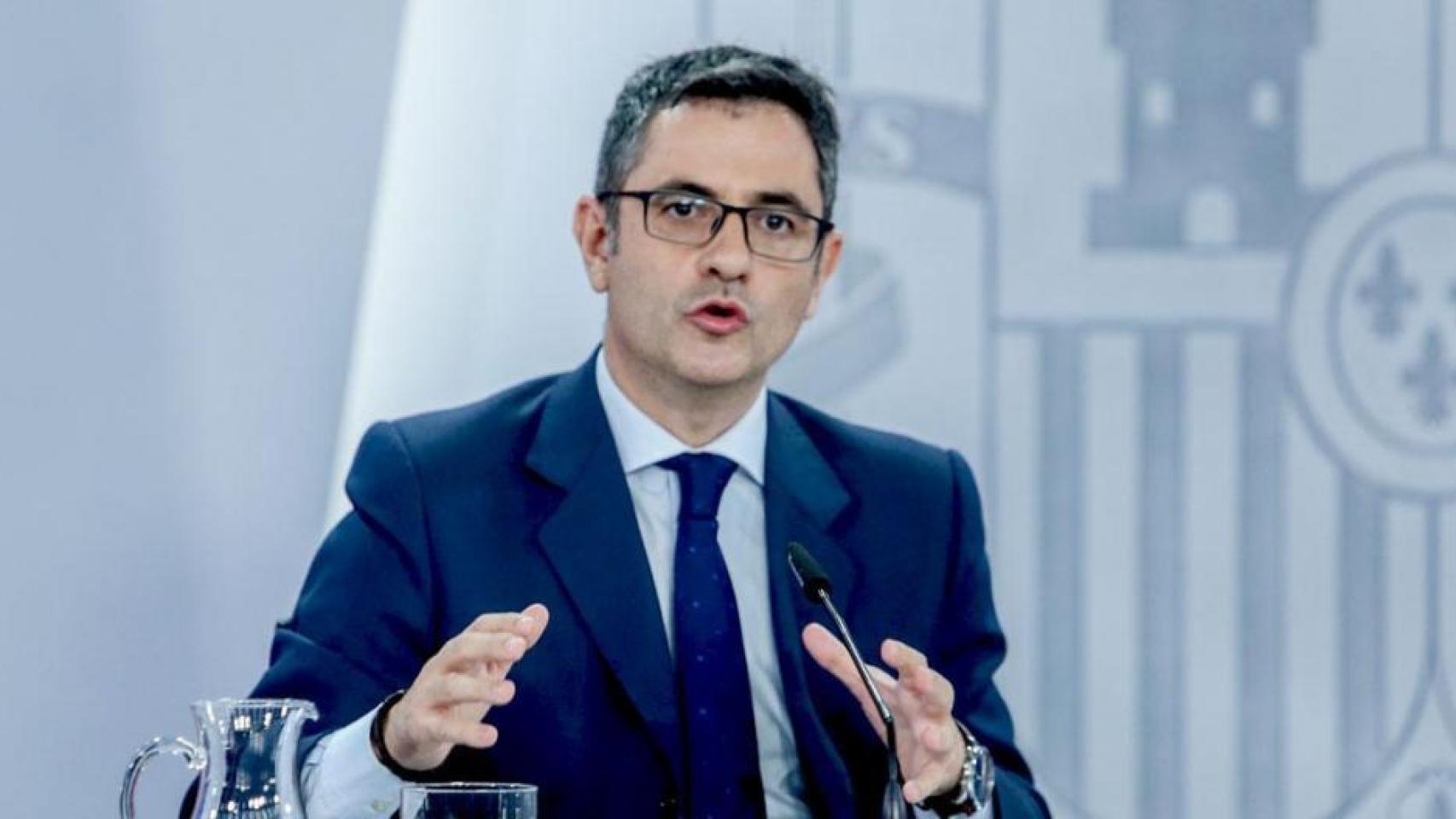 Félix Bolaños, ministro de Presidencia del Gobierno central.
