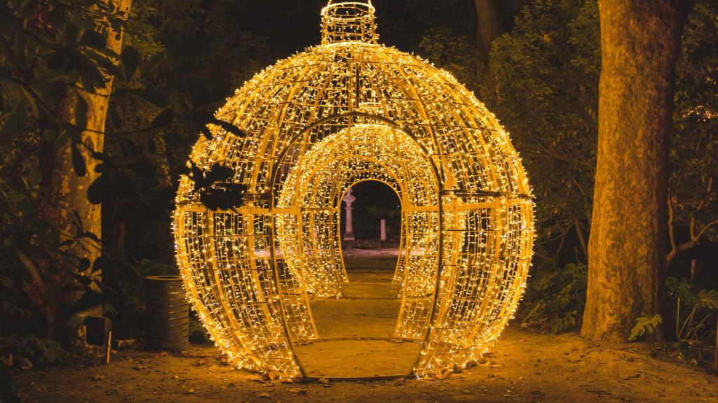 Uno de los elementos decorativos del espectáculo de La Concepción, en Málaga.