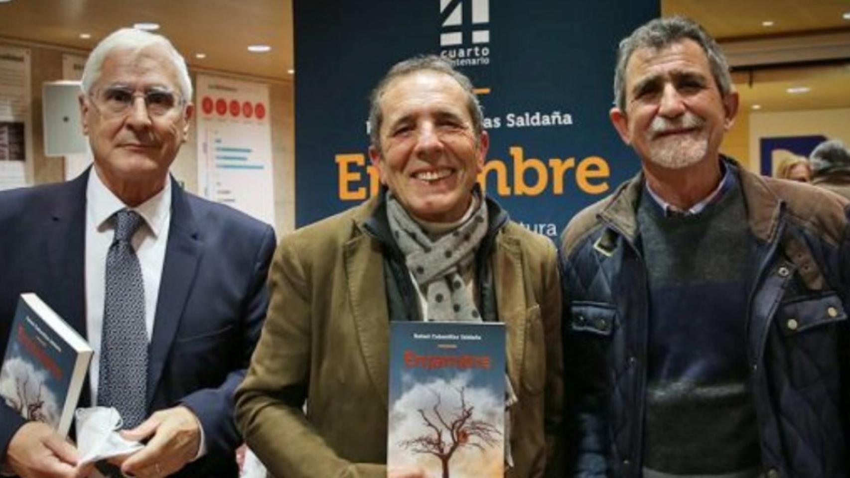 José María Barreda, Rafael Cabanillas y Santiago Martín en la presentación de Enjambre.