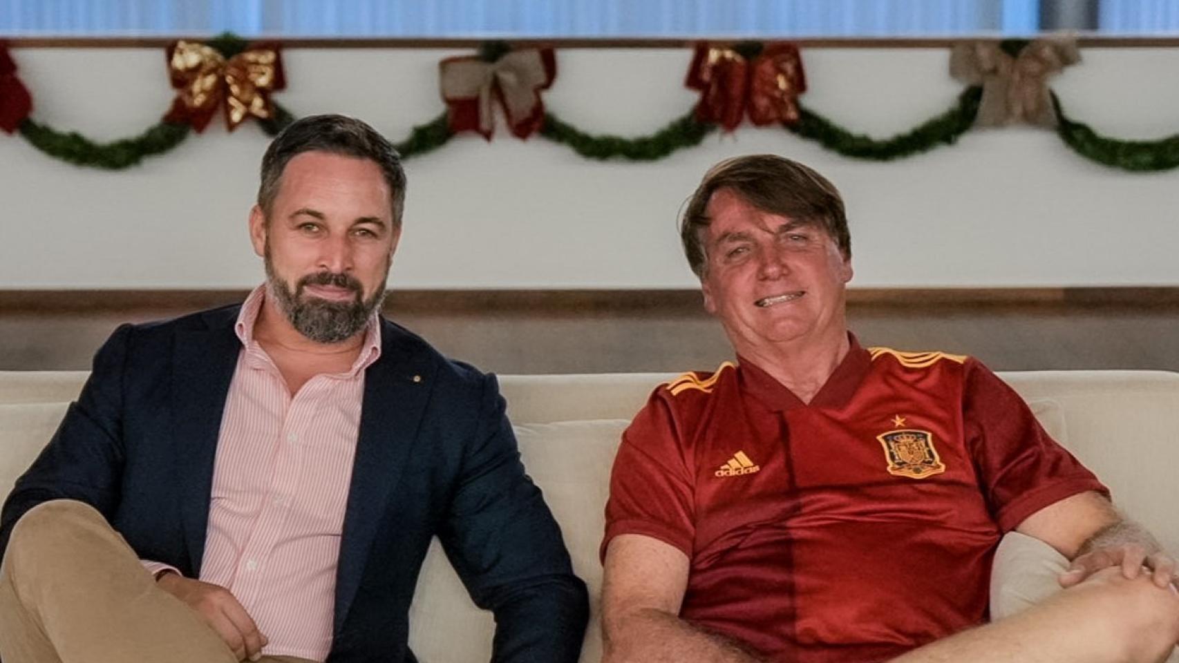 Abascal y Bolsonaro en Brasil.