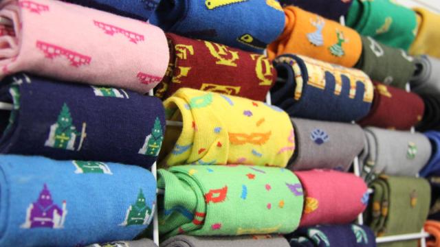 Calcetines en la trastienda de Pepe Pinreles.