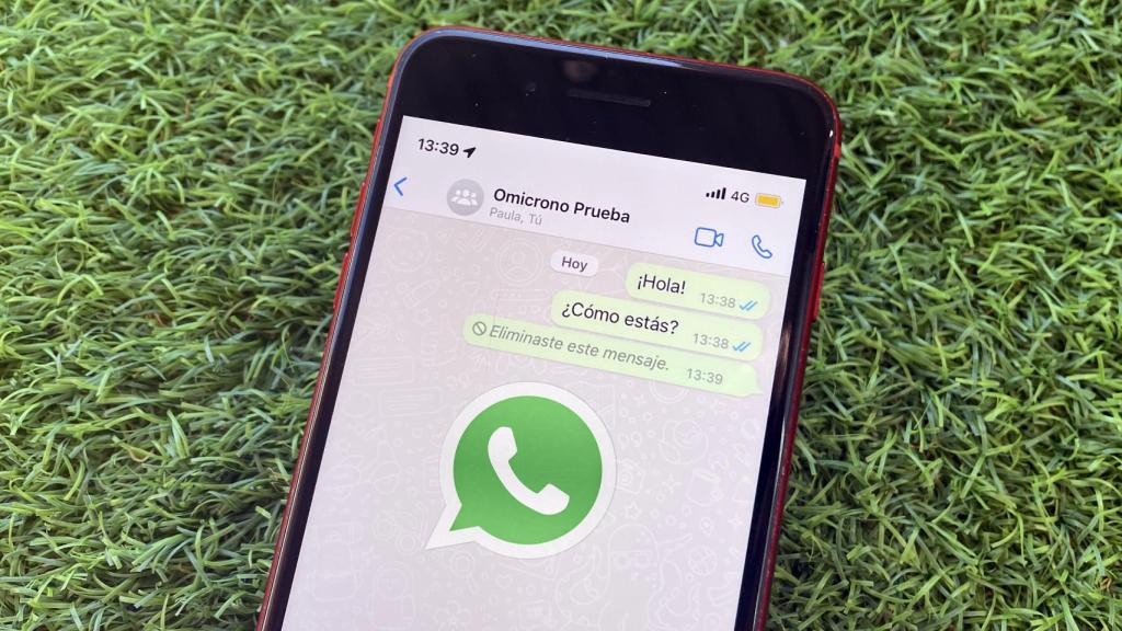 Un mensaje eliminado en WhatsApp.