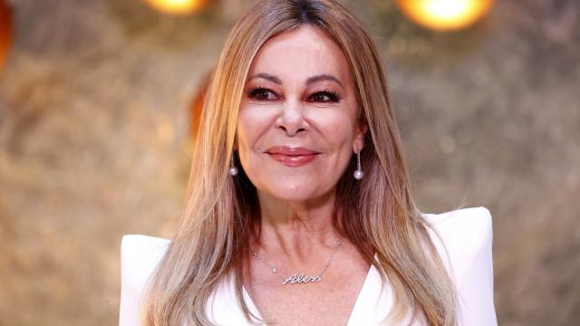 Ana Obregón, vestida de Rubén Hernández este miércoles en el hotel Four Seasons de Madrid.