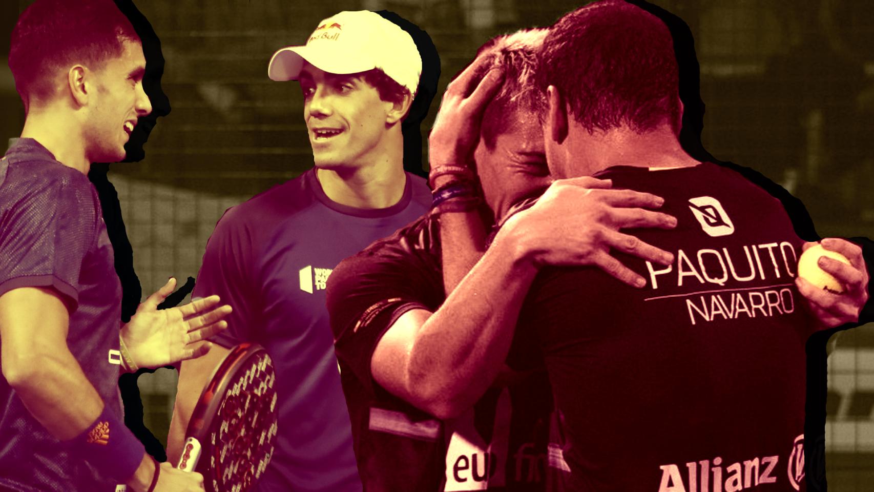 Juan Lebrón y Alejandro Galán con Martín Di Nenno y Paquito Navarro, en un fotomontaje.