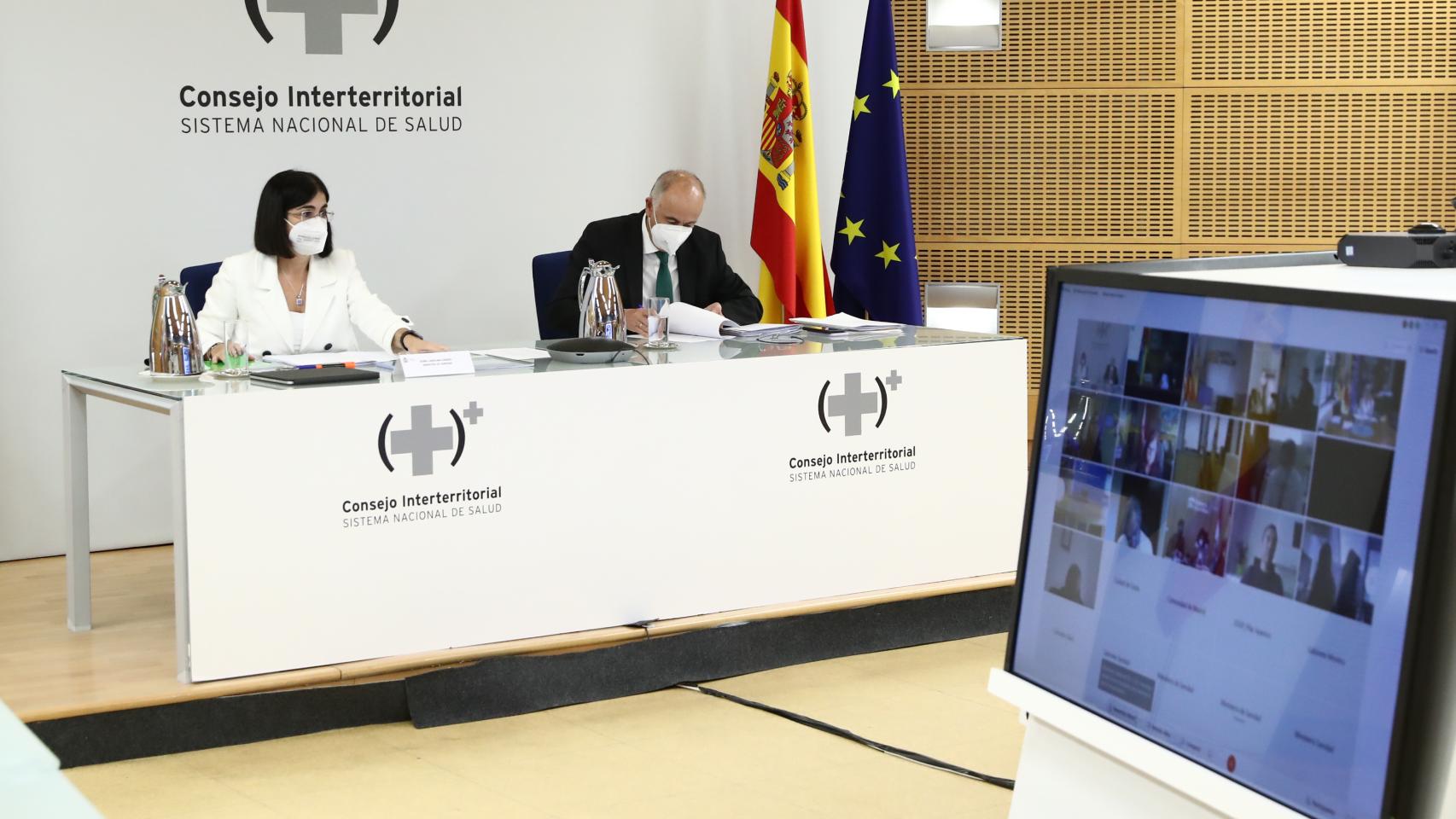 Carolina Darias presidiendo el Consejo Interterritorial del miércoles 15 de diciembre.