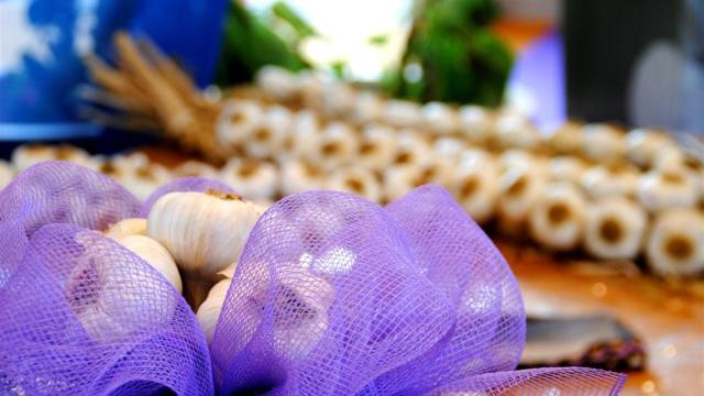 Ajo morado de Las Pedroñeras (Cuenca). Imagen de archivo