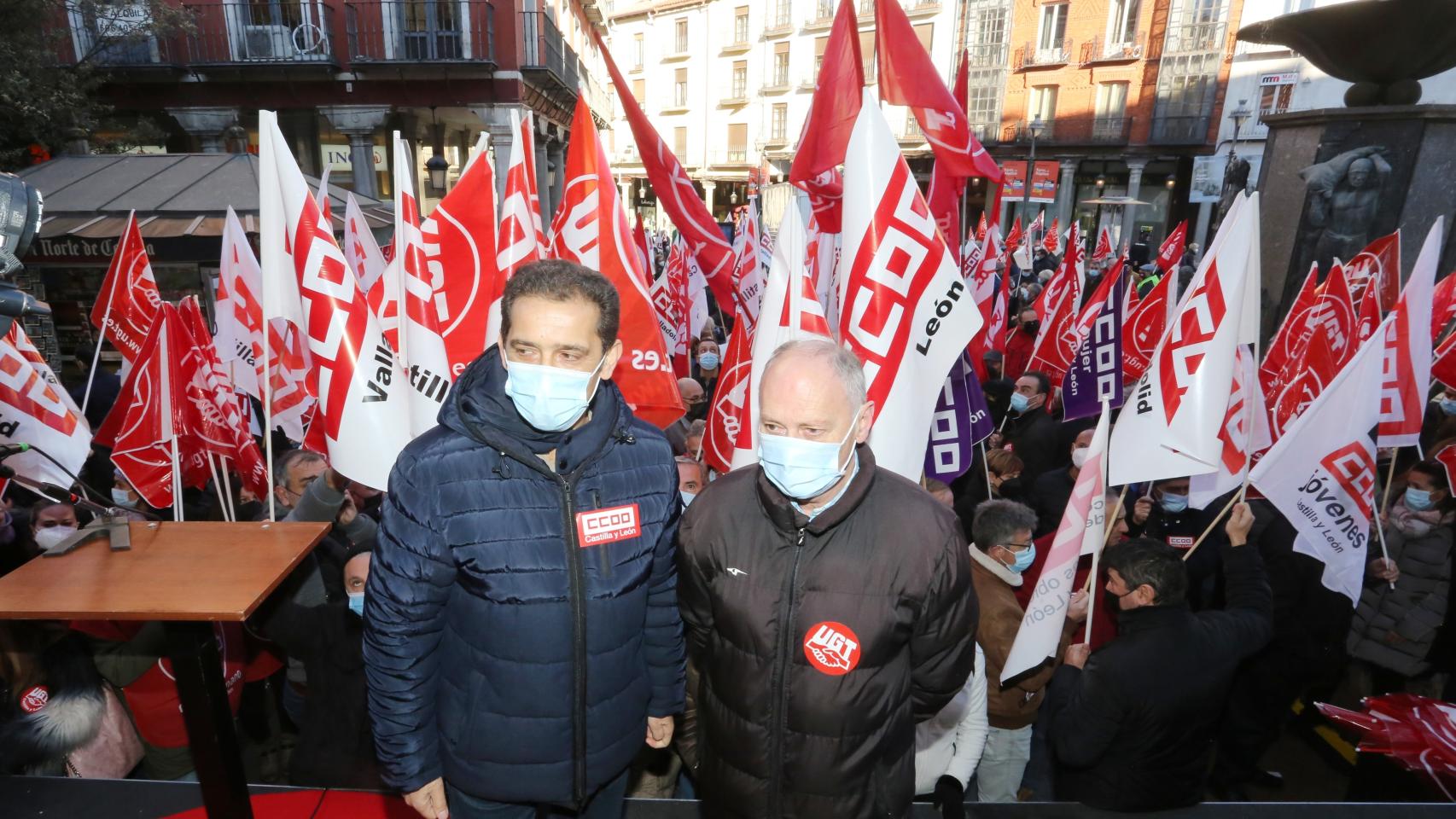 Vicente Andrés y Faustino Temprano, secretarios autonómicos de CCOO y UGT