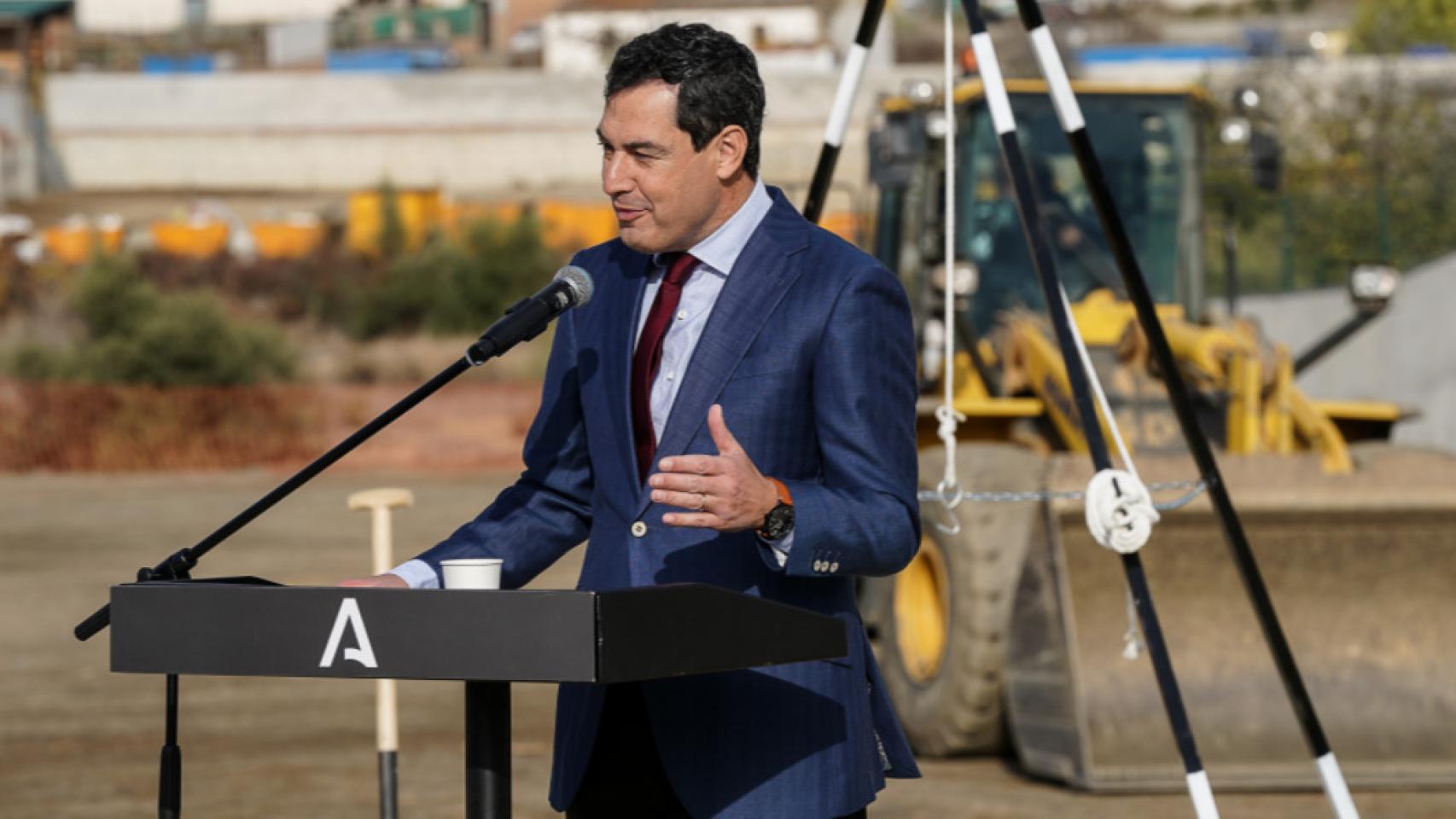 Juanma Moreno, durante un acto institucional en Málaga.
