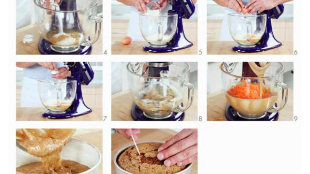 Preparando un carrot cake.