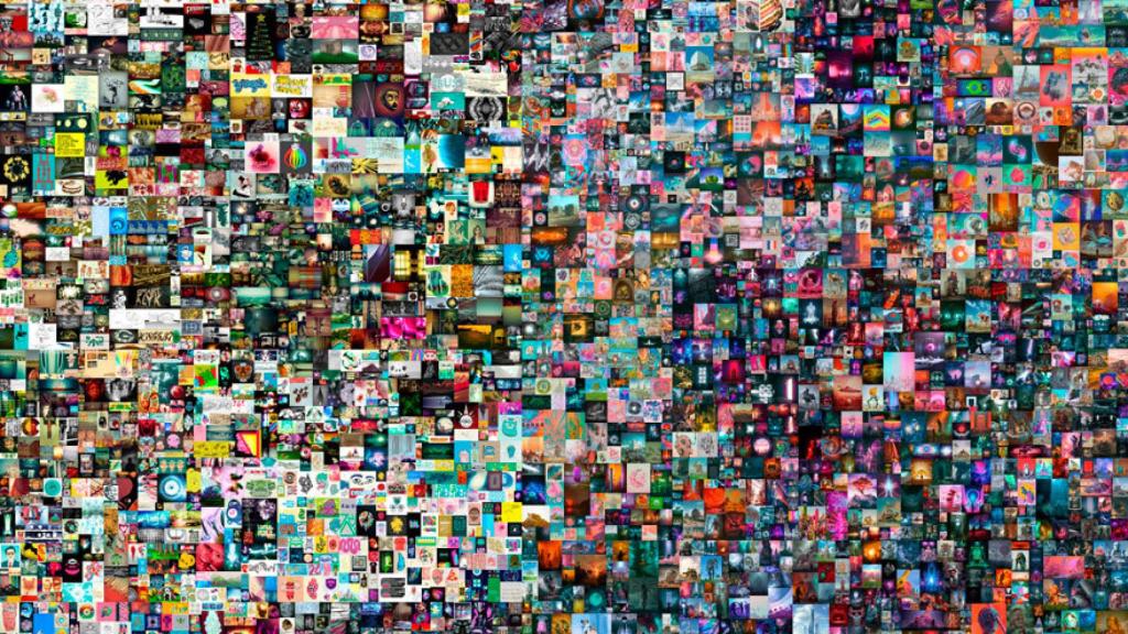 La primera obra puramente digital subastada en Christie's hace unos meses.