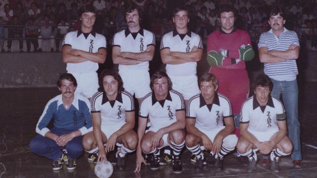 La plantilla del equipo del Zara, durante el torneo del mismo nombre.