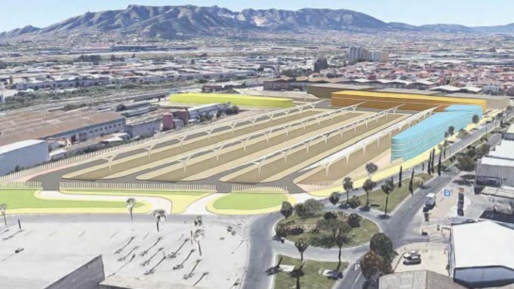 Ordenación prevista de las nuevas cocheras de la EMT de Málaga.